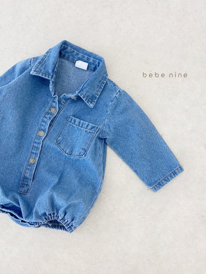 BEBE NINE - Korean Children Fashion - #Kfashion4kids - Bebe Pocket Denim Bodysuit - 2