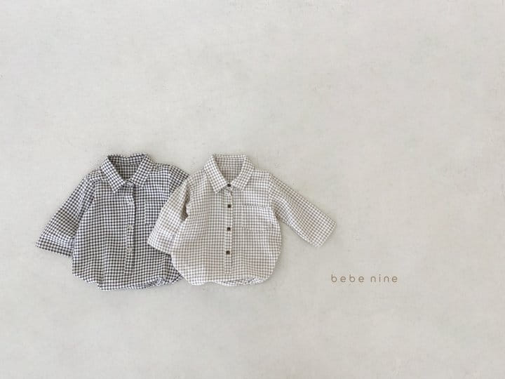 BEBE NINE - Korean Children Fashion - #Kfashion4kids - Bebe Coco Check Bodysuit