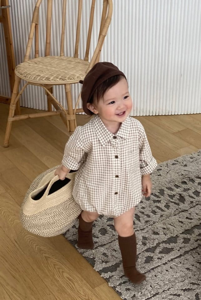 BEBE NINE - Korean Children Fashion - #Kfashion4kids - Bebe Coco Check Bodysuit - 11