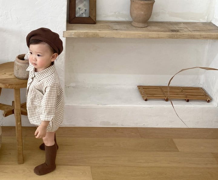 BEBE NINE - Korean Children Fashion - #Kfashion4kids - Bebe Coco Check Bodysuit - 2