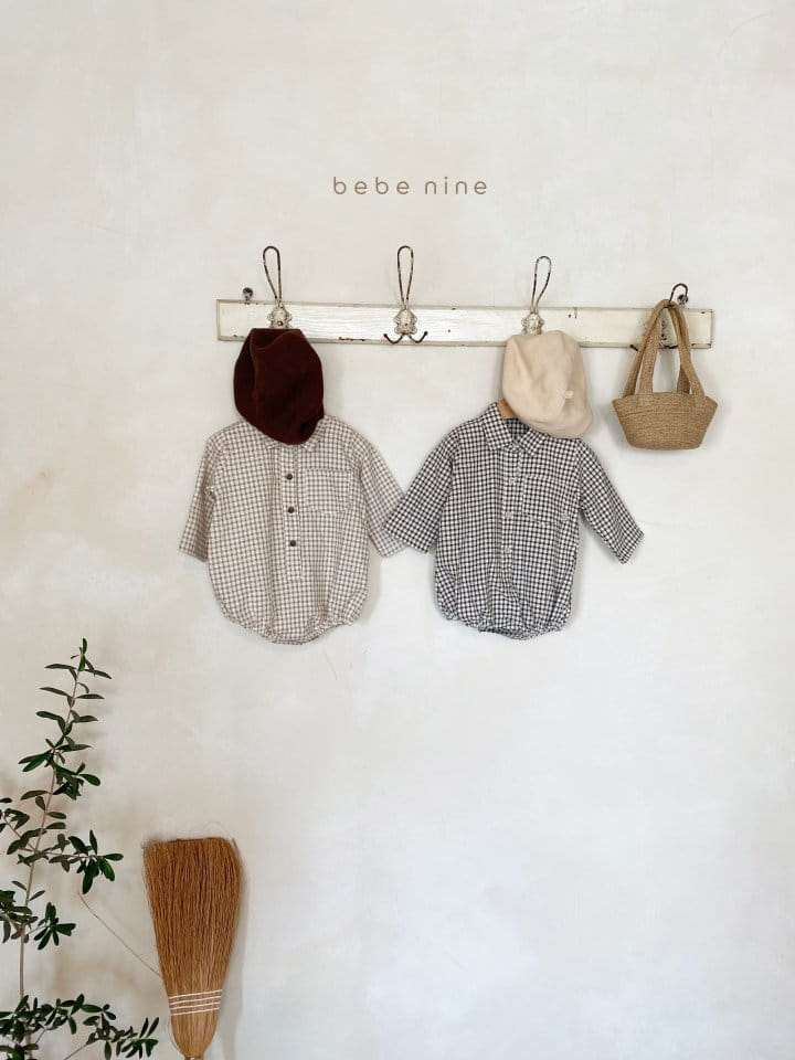 BEBE NINE - Korean Children Fashion - #Kfashion4kids - Bebe Coco Check Bodysuit - 4