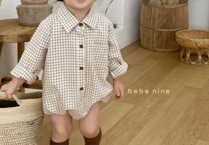 BEBE NINE - Korean Children Fashion - #Kfashion4kids - Bebe Coco Check Bodysuit - 5