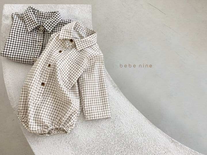 BEBE NINE - Korean Children Fashion - #Kfashion4kids - Bebe Coco Check Bodysuit - 9