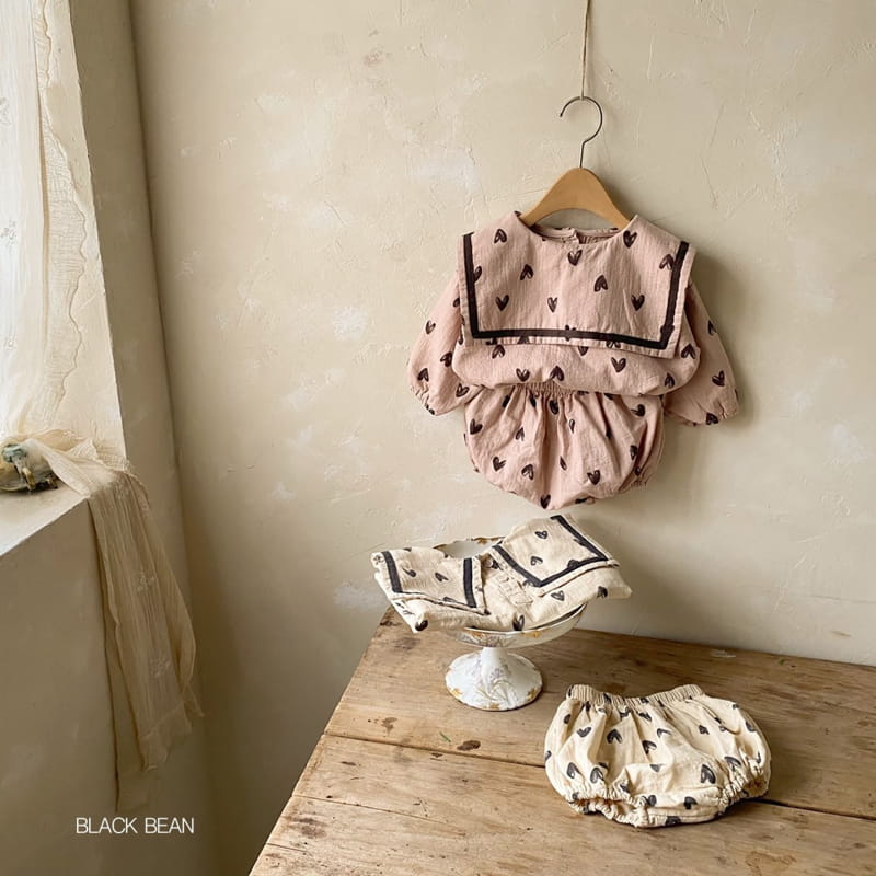 BLACK BEAN - Korean Children Fashion - #Kfashion4kids - Ppua Top Bloomer Set