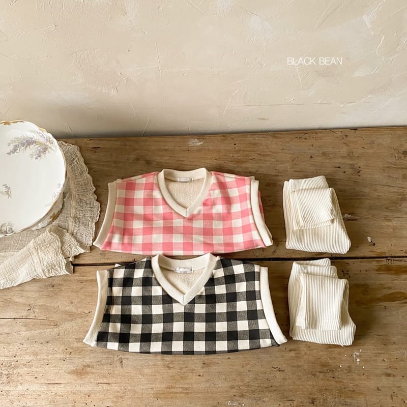BLACK BEAN - Korean Children Fashion - #Kfashion4kids - Bebe Chemi Top Bottom Set - 4