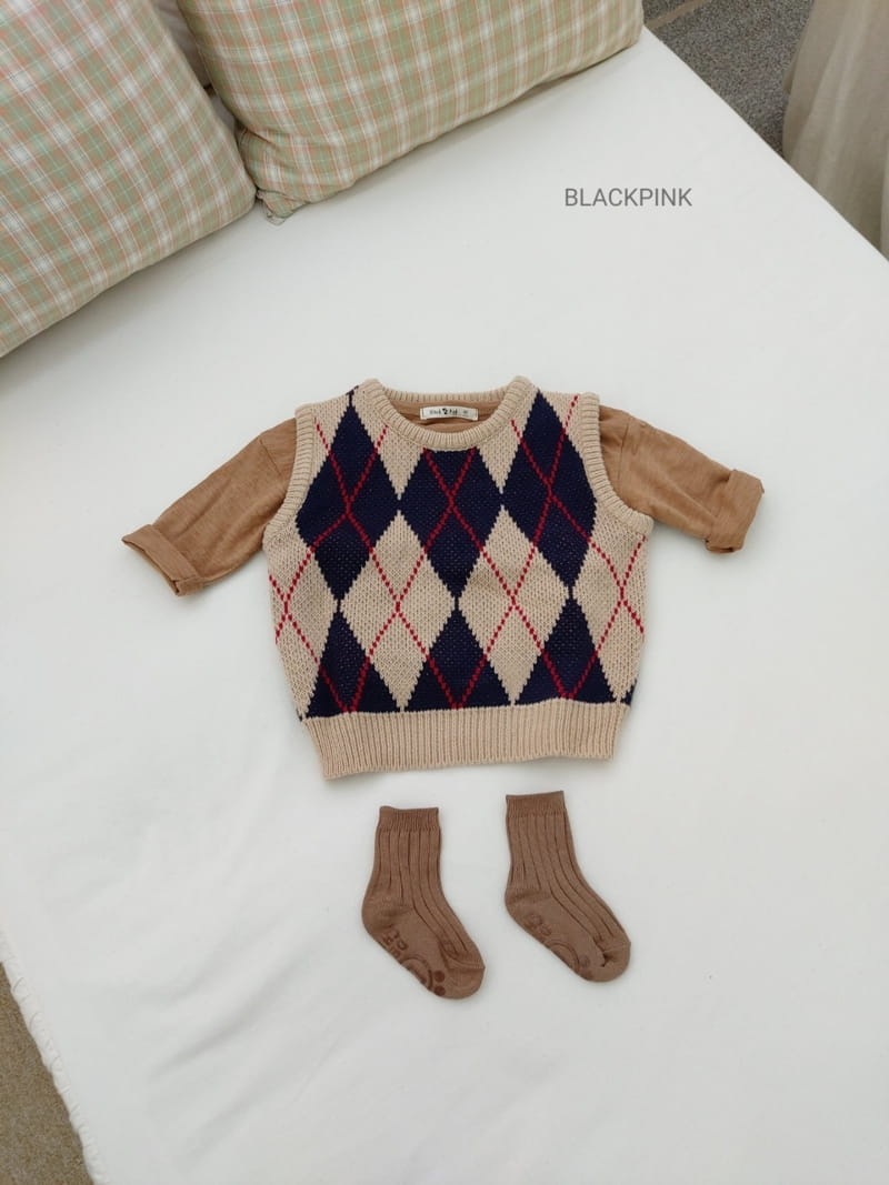 BLACK PINK - Korean Children Fashion - #Kfashion4kids - Vintage Socks [set of 5] - 9