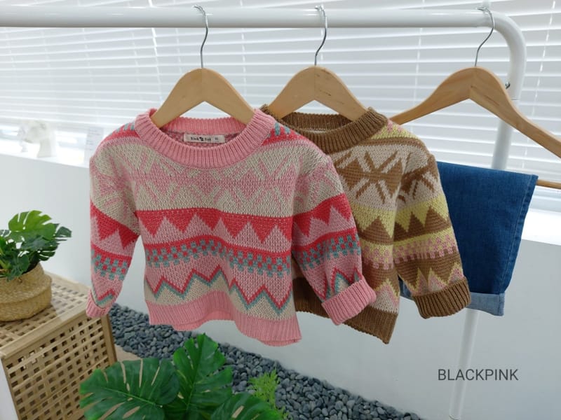 BLACK PINK - Korean Children Fashion - #Kfashion4kids - Niel Intasia Knit - 10