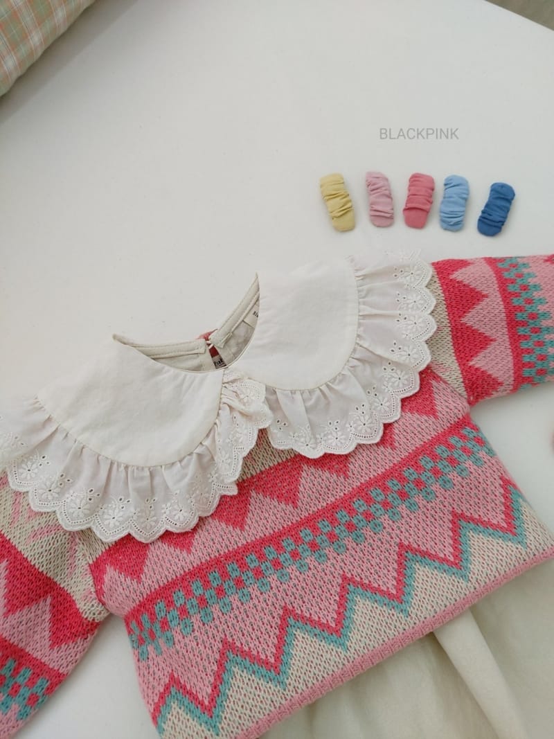 BLACK PINK - Korean Children Fashion - #Kfashion4kids - Niel Intasia Knit - 3