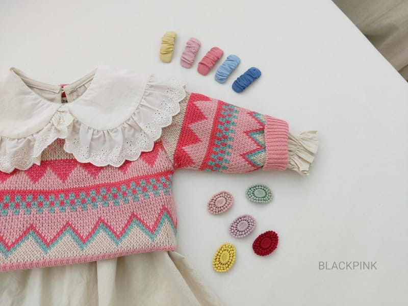 BLACK PINK - Korean Children Fashion - #Kfashion4kids - Niel Intasia Knit - 4