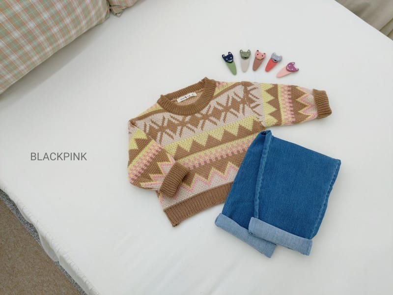 BLACK PINK - Korean Children Fashion - #Kfashion4kids - Niel Intasia Knit - 6