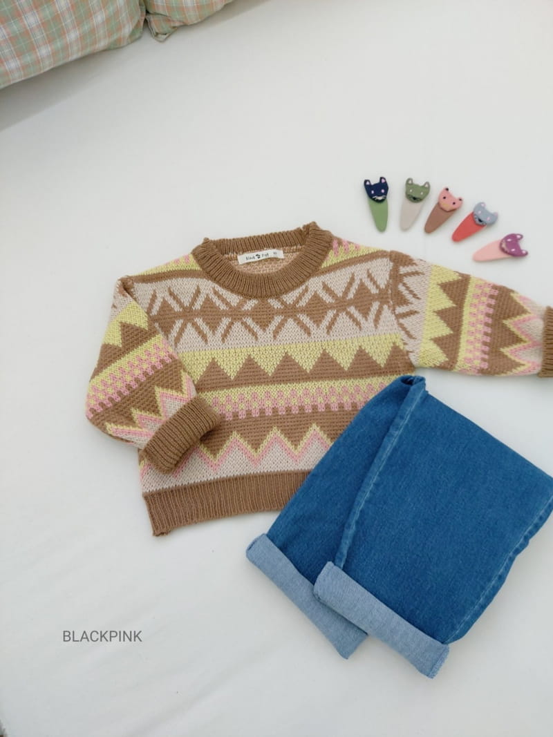 BLACK PINK - Korean Children Fashion - #Kfashion4kids - Niel Intasia Knit - 8