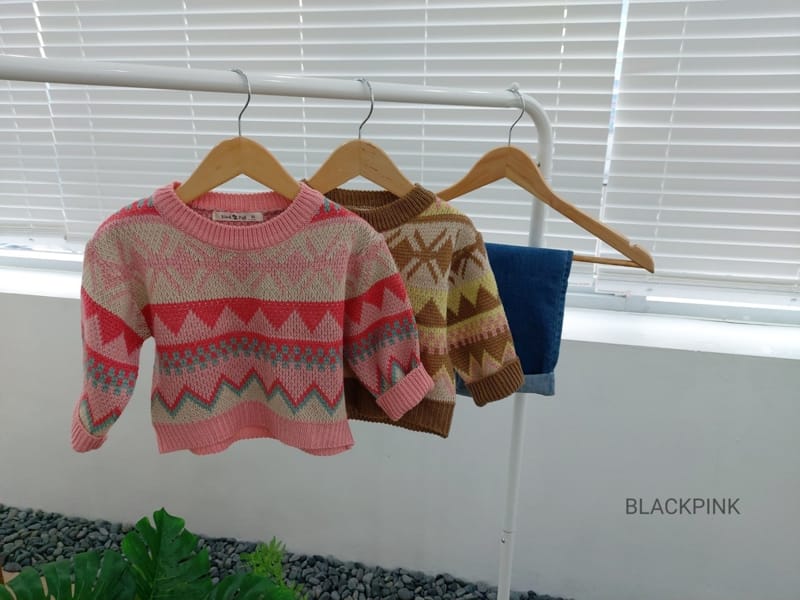 BLACK PINK - Korean Children Fashion - #Kfashion4kids - Niel Intasia Knit - 9