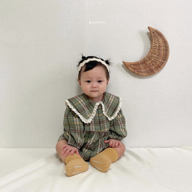 BONITO - Korean Children Fashion - #Kfashion4kids - Check Lace Bodysuit - 10