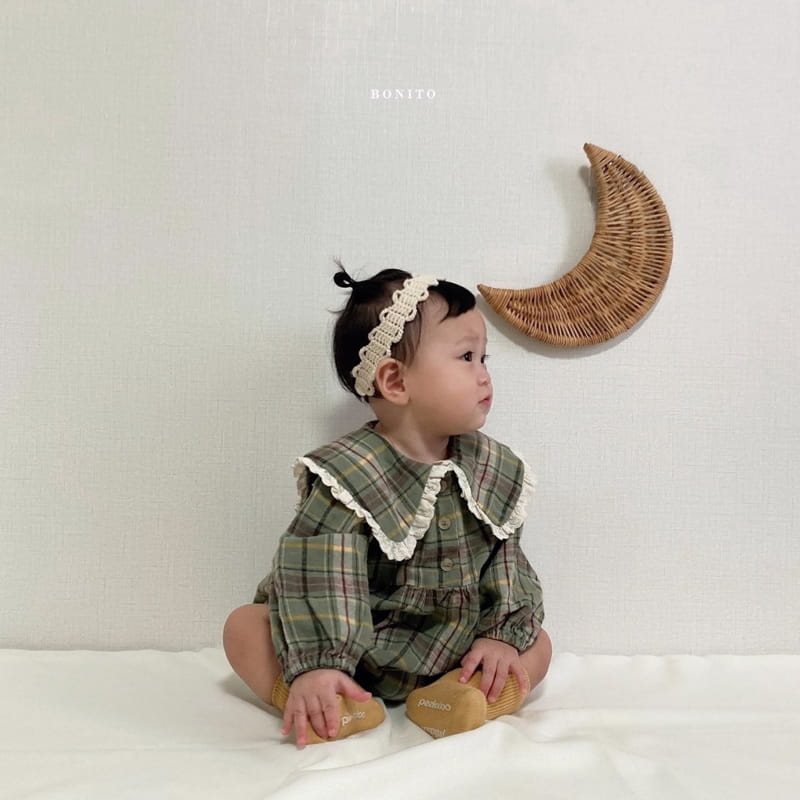 BONITO - Korean Children Fashion - #Kfashion4kids - Check Lace Bodysuit - 11