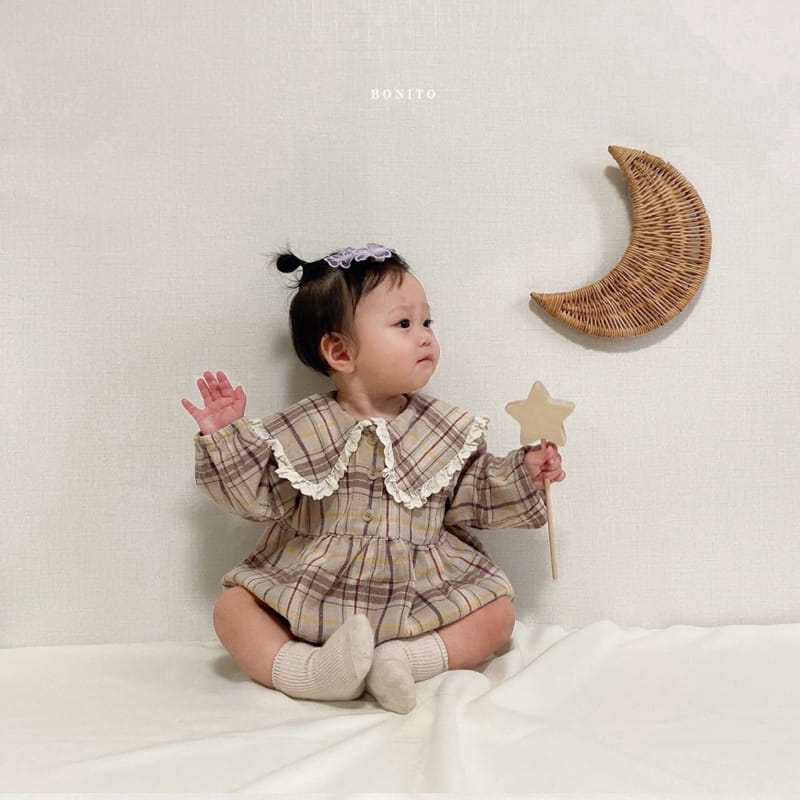 BONITO - Korean Children Fashion - #Kfashion4kids - Check Lace Bodysuit - 7
