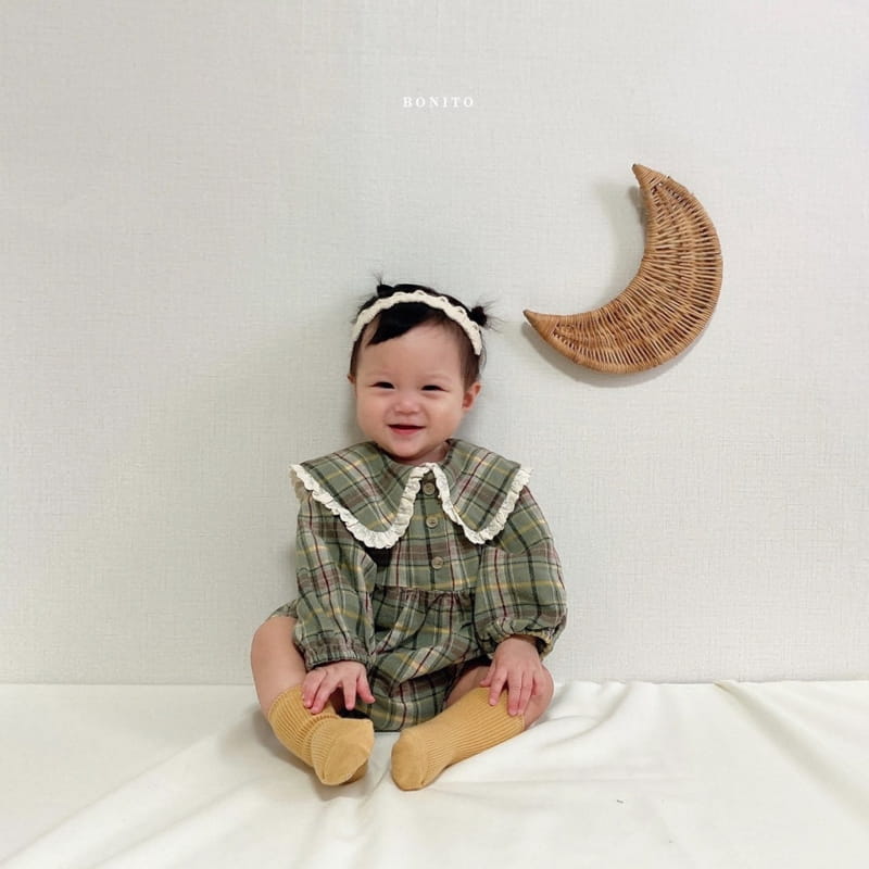 BONITO - Korean Children Fashion - #Kfashion4kids - Check Lace Bodysuit - 9
