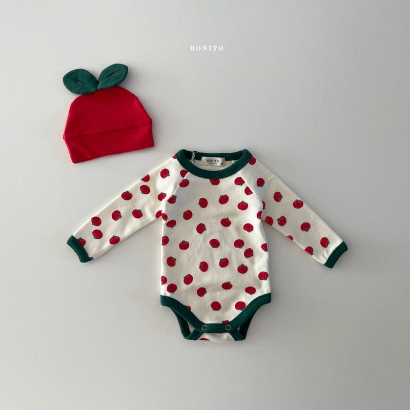 BONITO - Korean Children Fashion - #Kfashion4kids - Tomato Bodysuit with Beanie