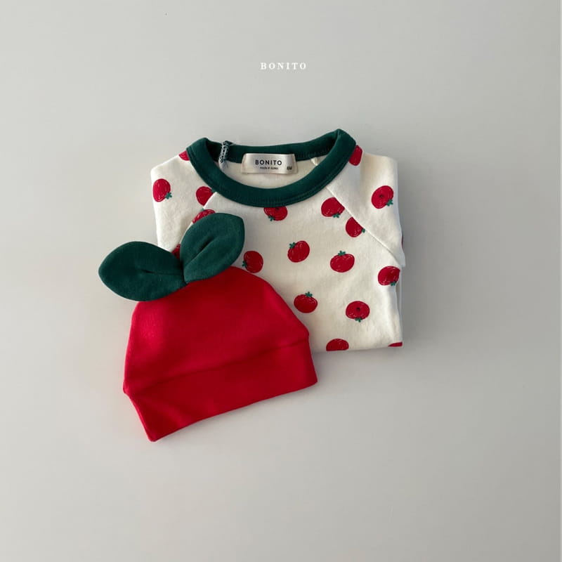 BONITO - Korean Children Fashion - #Kfashion4kids - Tomato Bodysuit with Beanie - 7