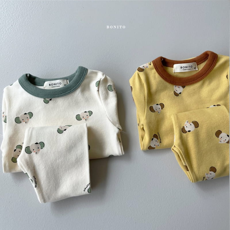 BONITO - Korean Children Fashion - #Kfashion4kids - Elephant Bodysuit with Leggings - 4