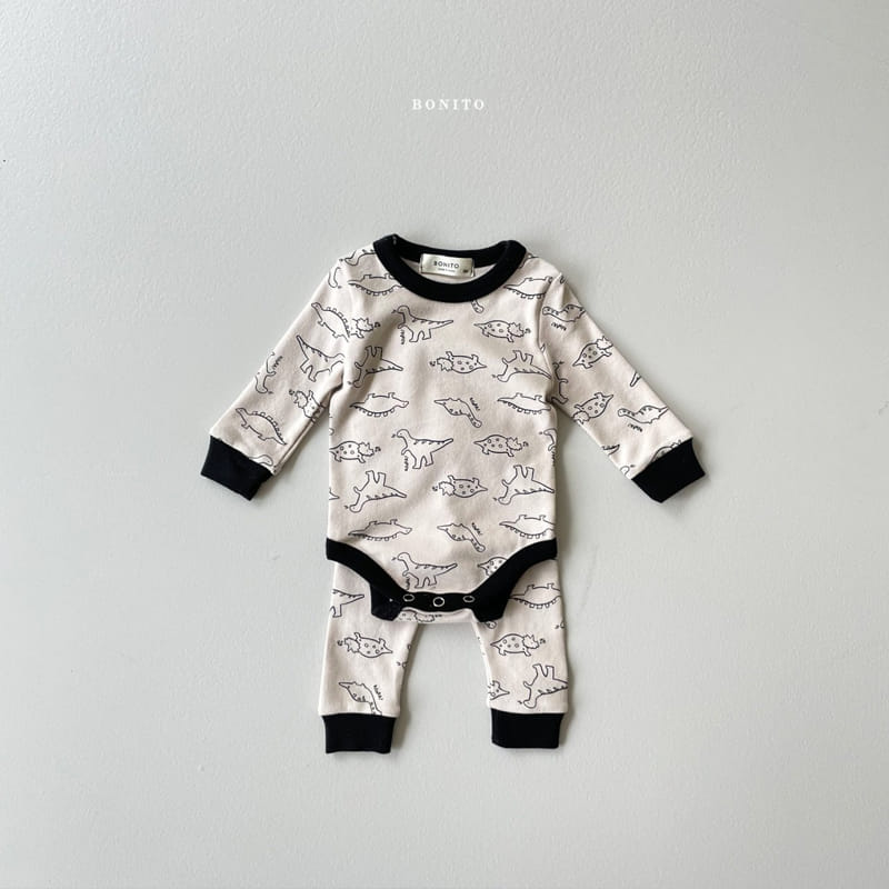BONITO - Korean Children Fashion - #Kfashion4kids - Black Dino Bodysuit - 4