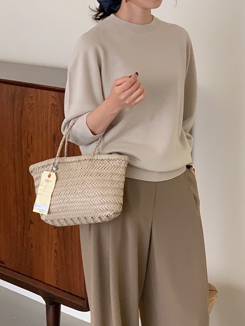 BOWEN - Korean Children Fashion - #Kfashion4kids - Holgament Puff Sleeves Round Knit - 4