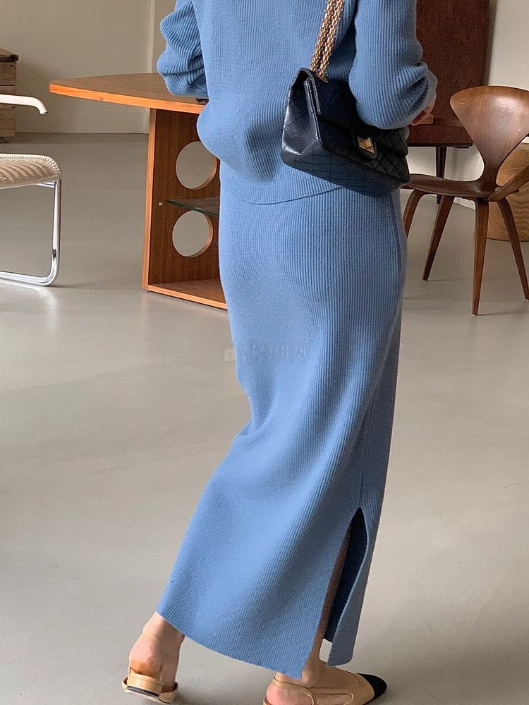 BOWEN - Korean Children Fashion - #Kfashion4kids - Low Slit Skirt - 5