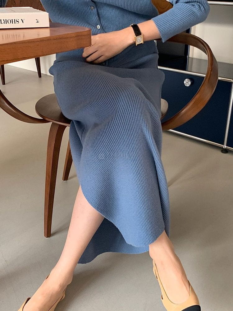 BOWEN - Korean Children Fashion - #Kfashion4kids - Low Slit Skirt - 7