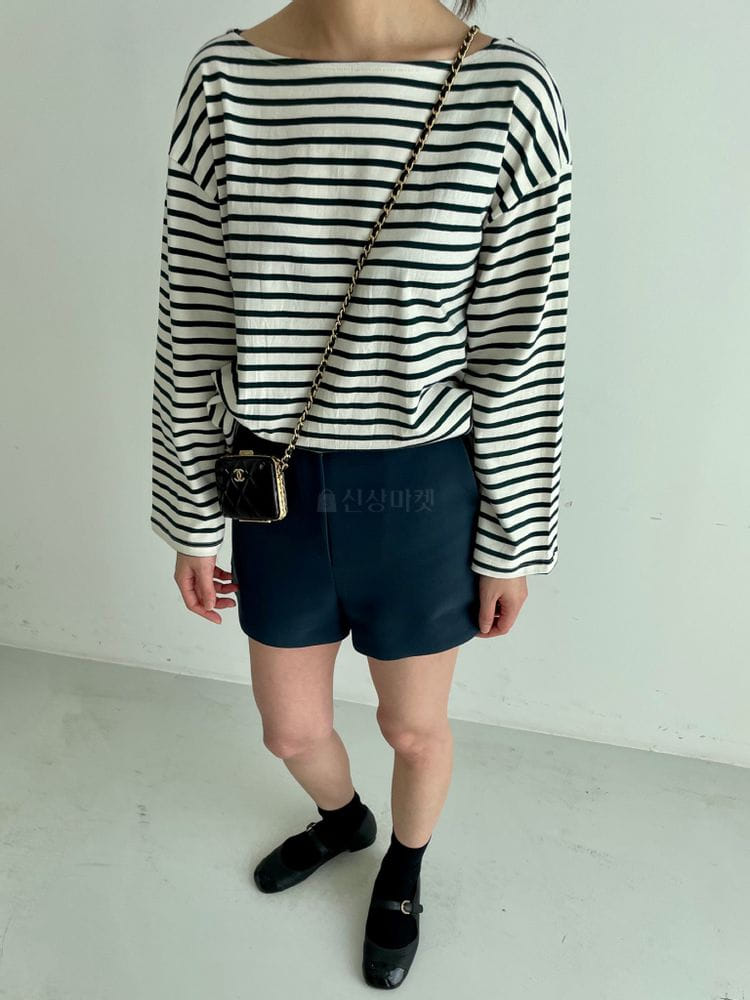 BROWNS - Korean Children Fashion - #Kfashion4kids - Stripes Boat Neck Tee - 3