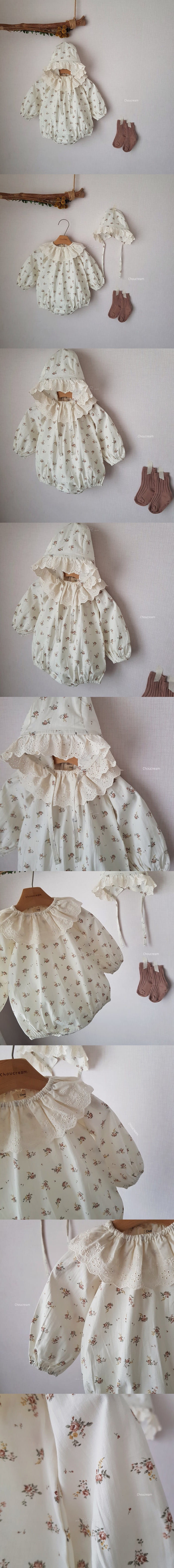 CHOUCREAM - Korean Children Fashion - #Kfashion4kids - Maple Bodysuit with Bonnet