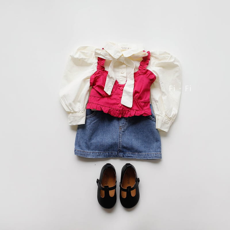 COMMA - Korean Children Fashion - #Kfashion4kids - Ribbon Blouse