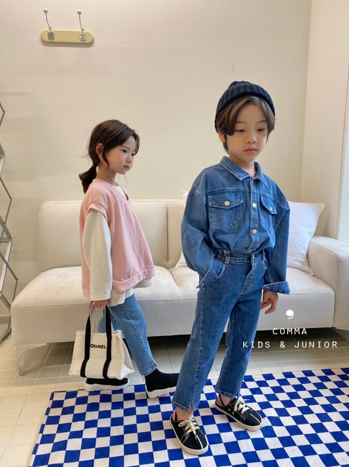 COMMA - Korean Children Fashion - #Kfashion4kids - Diagonal Line Jeans - 3
