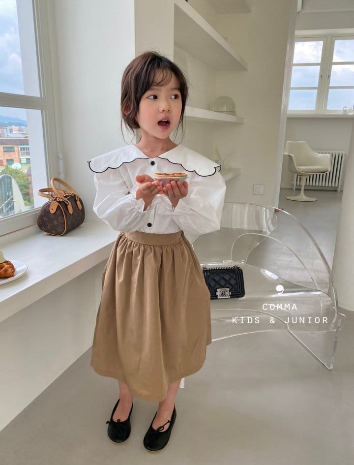 COMMA - Korean Children Fashion - #Kfashion4kids - Scollop Blouse