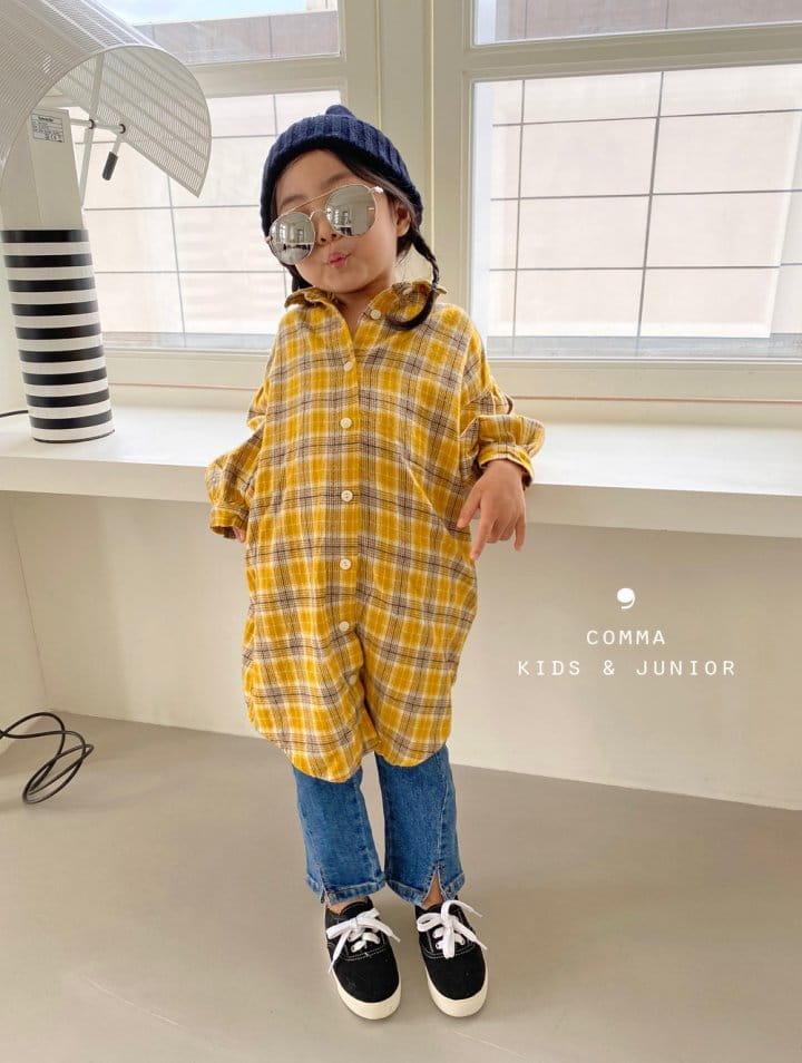 COMMA - Korean Children Fashion - #Kfashion4kids - Check Long Shirt - 2