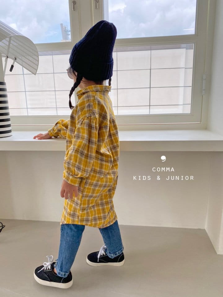 COMMA - Korean Children Fashion - #Kfashion4kids - Check Long Shirt - 3