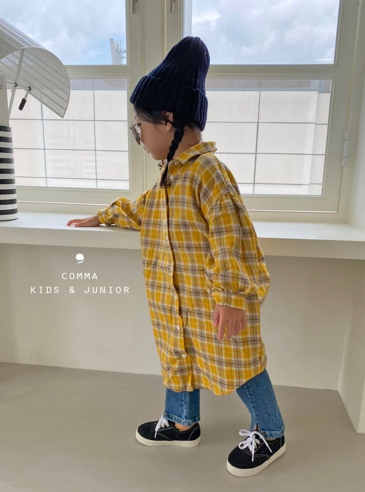 COMMA - Korean Children Fashion - #Kfashion4kids - Check Long Shirt - 4
