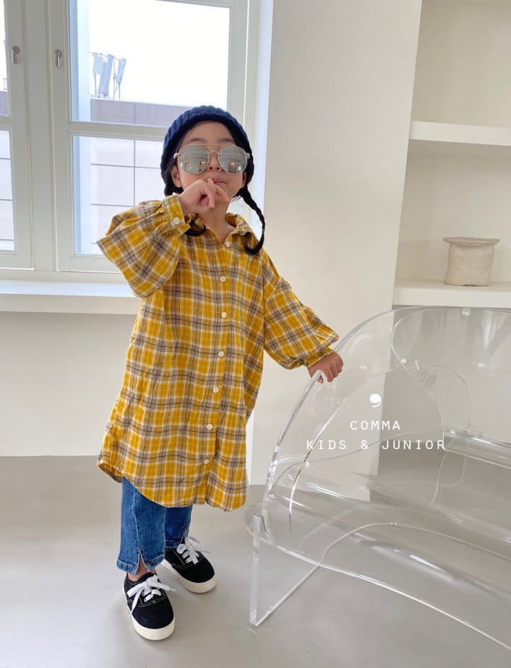 COMMA - Korean Children Fashion - #Kfashion4kids - Check Long Shirt - 5
