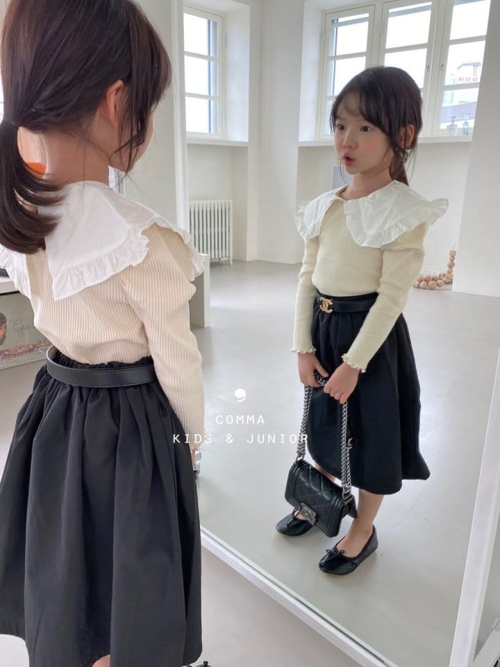 COMMA - Korean Children Fashion - #Kfashion4kids - Collar Puff Tee - 6