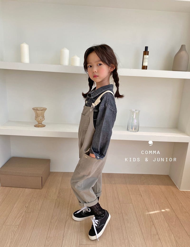 COMMA - Korean Children Fashion - #Kfashion4kids - Dungarees Khaki Pants - 3
