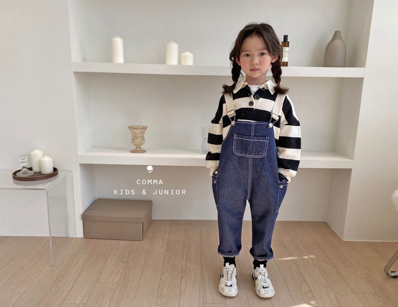 COMMA - Korean Children Fashion - #Kfashion4kids - Dengarees Denim Pants - 10