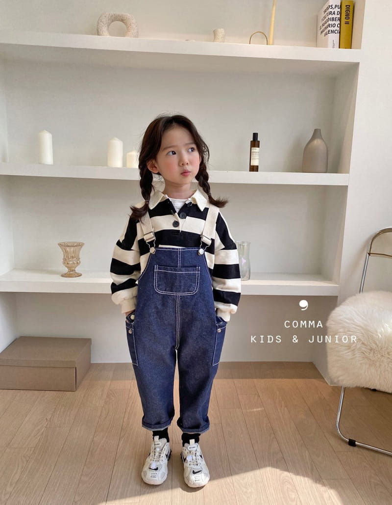COMMA - Korean Children Fashion - #Kfashion4kids - Dengarees Denim Pants - 2