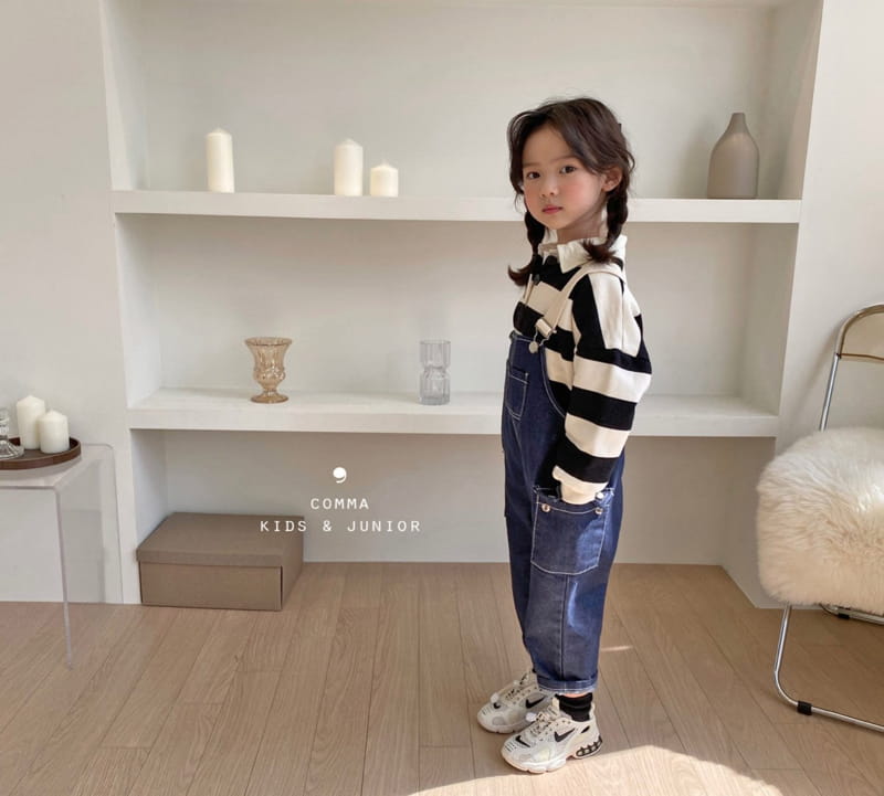 COMMA - Korean Children Fashion - #Kfashion4kids - Dengarees Denim Pants - 4