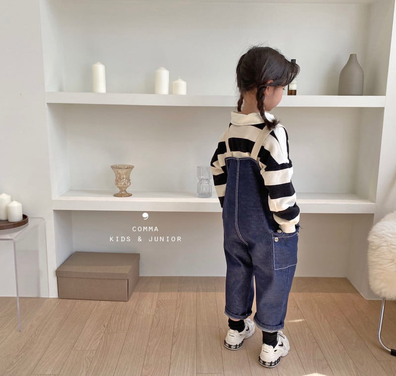 COMMA - Korean Children Fashion - #Kfashion4kids - Dengarees Denim Pants - 5