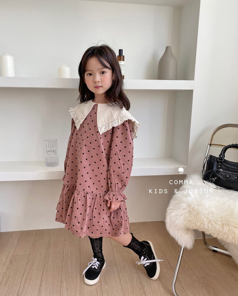 COMMA - Korean Children Fashion - #Kfashion4kids - Dot Rib One-piece - 10