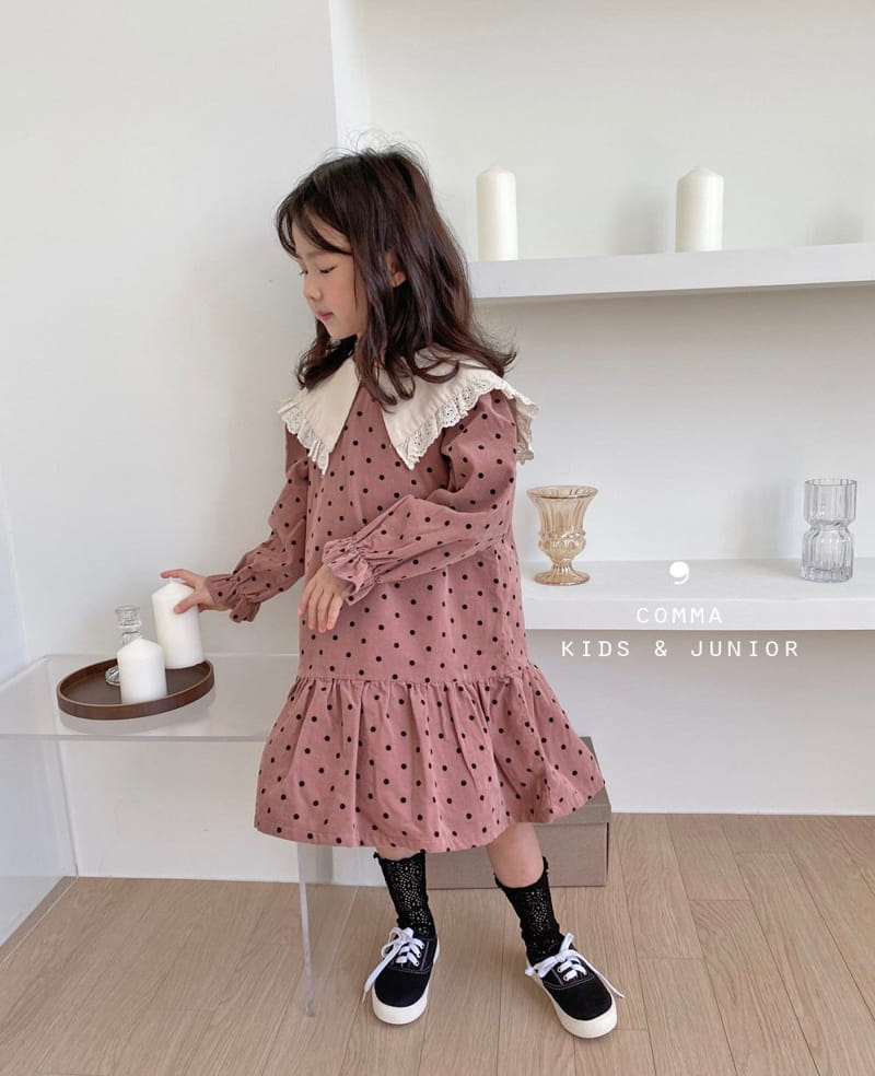 COMMA - Korean Children Fashion - #Kfashion4kids - Dot Rib One-piece - 11
