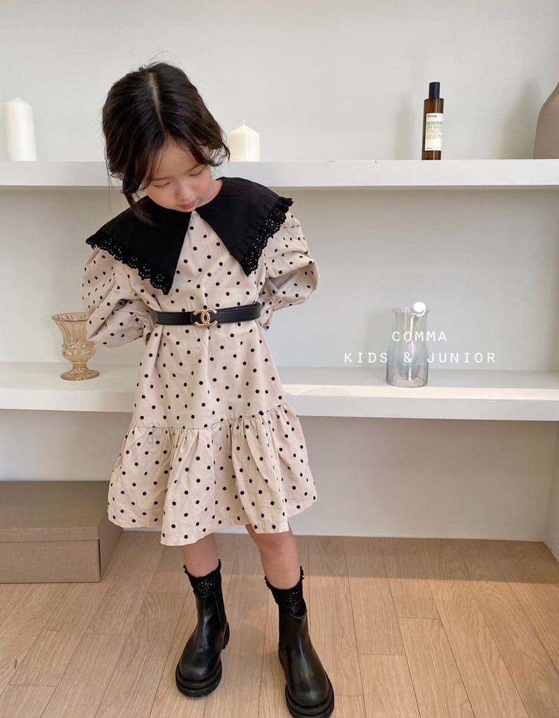 COMMA - Korean Children Fashion - #Kfashion4kids - Dot Rib One-piece - 5