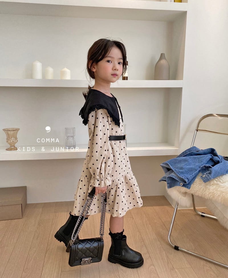 COMMA - Korean Children Fashion - #Kfashion4kids - Dot Rib One-piece - 7