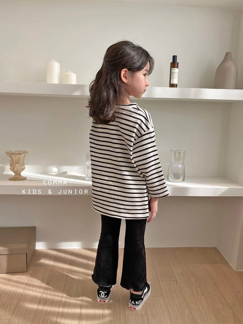 COMMA - Korean Children Fashion - #Kfashion4kids - Circle Slit Stripes Tee - 2