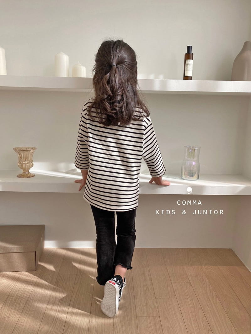 COMMA - Korean Children Fashion - #Kfashion4kids - Circle Slit Stripes Tee - 4