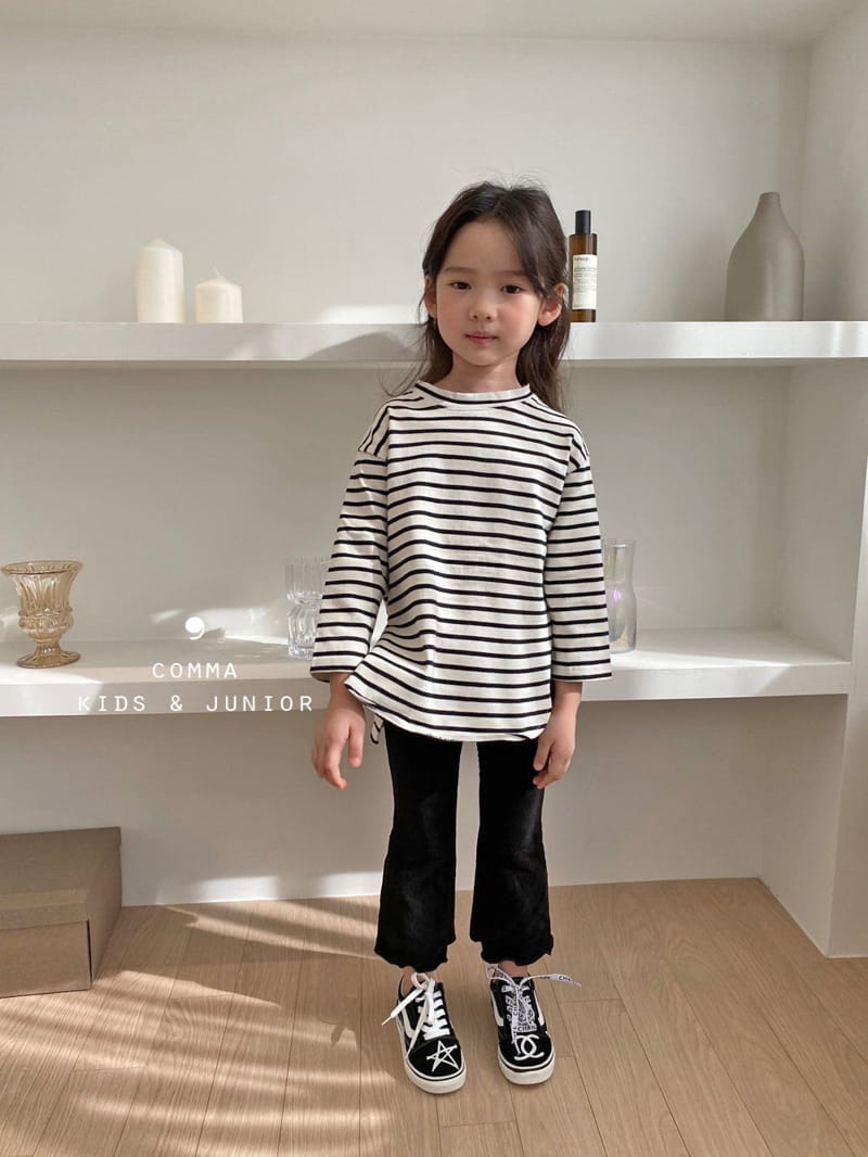 COMMA - Korean Children Fashion - #Kfashion4kids - Circle Slit Stripes Tee - 5