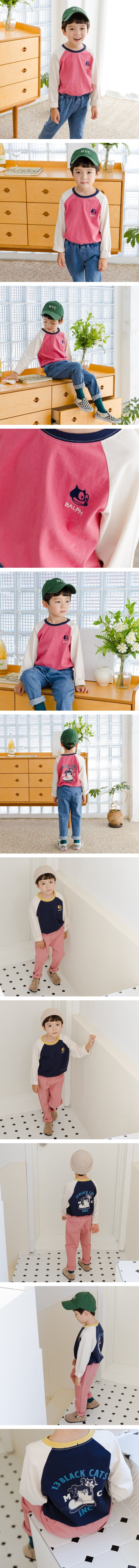 COMMENCER - Korean Children Fashion - #Kfashion4kids - Cats Raglan Tee
